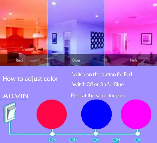 How to adjust color in Multicolor LED Bulb